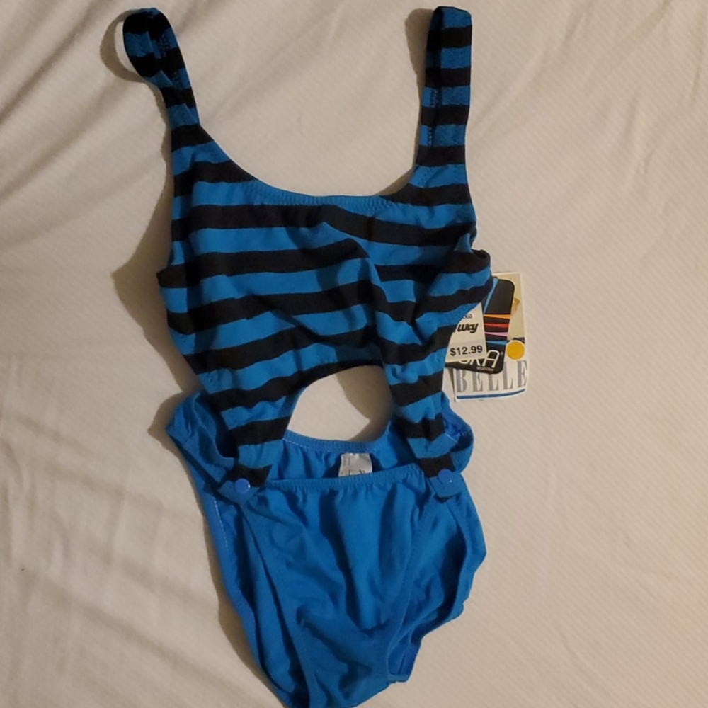 Blue One piece Bathing Suit